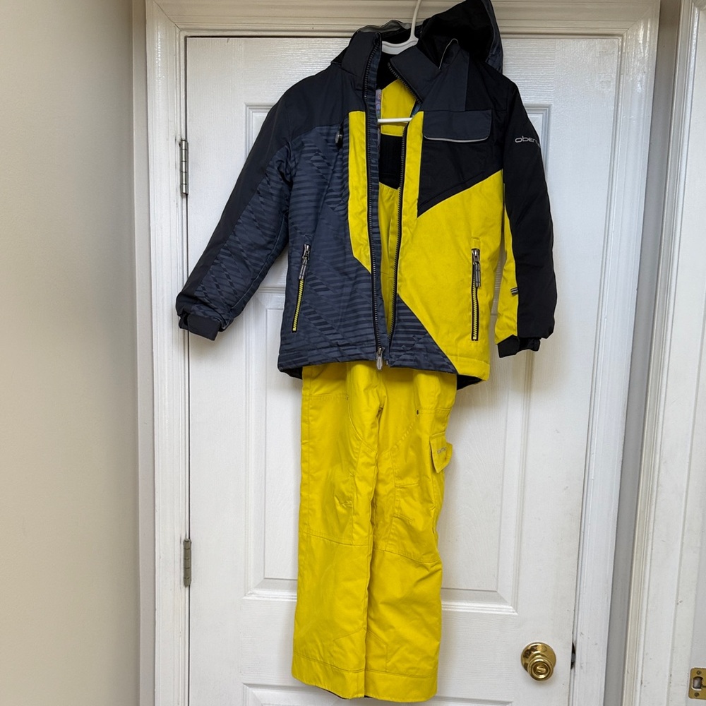 Obermeyer Kids Jacket and Pants Set - Black and Yellow